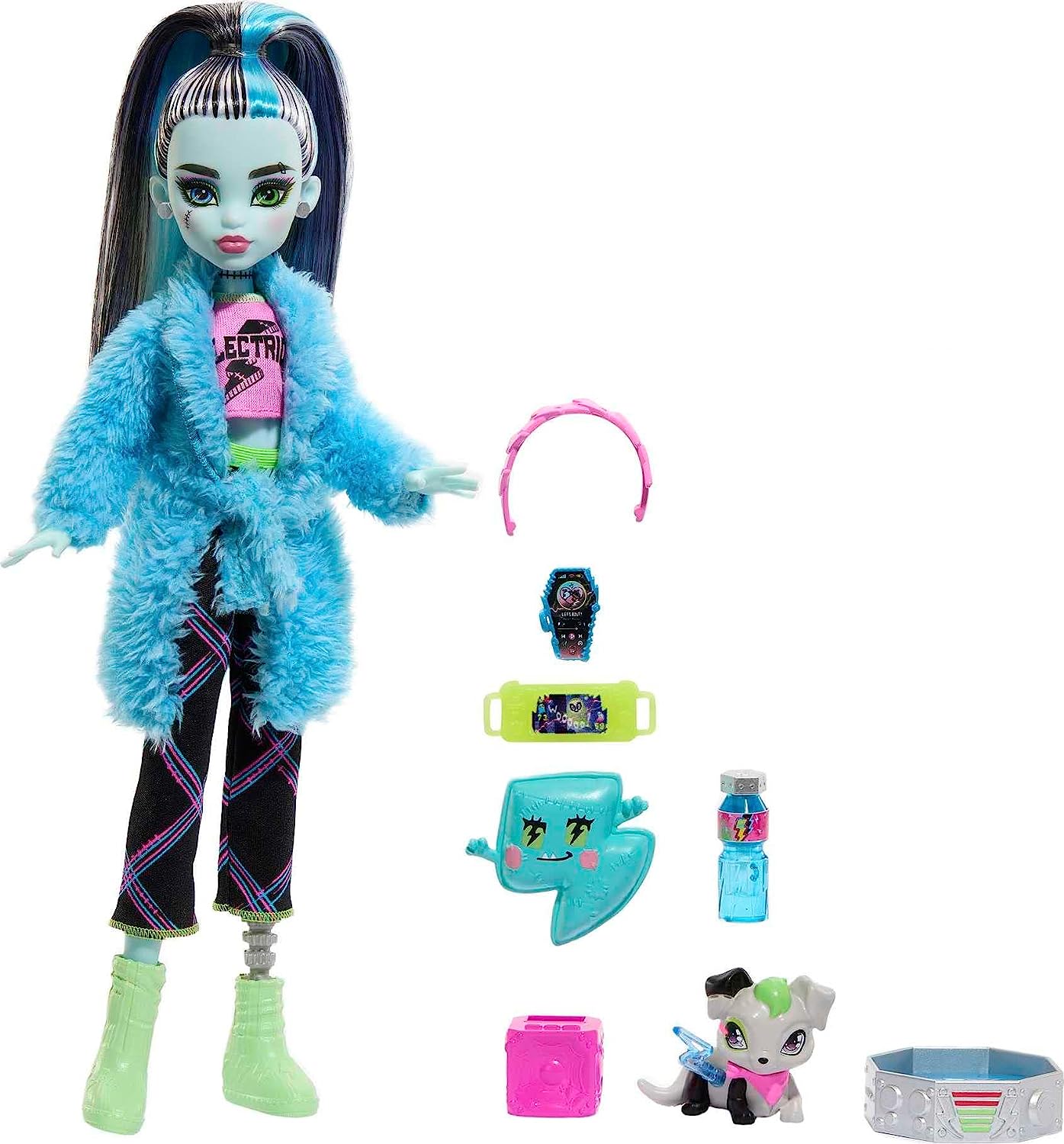  Monster High Doll, Twyla Creepover Party Set with Pet Bunny  Dustin, Sleepover Clothes and Accessories : Toys & Games