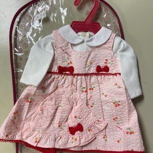 Gotz Cherry Print Dress, Shirt & Bonnet (Fits 16.5″-18″)