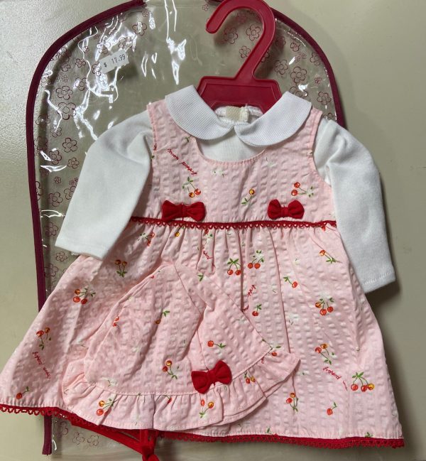 Gotz Cherry Print Dress, Shirt & Bonnet (Fits 16.5"-18")
