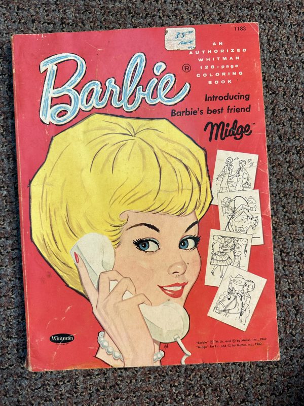 RARE 1962 Barbie Introducing Midge Coloring Book