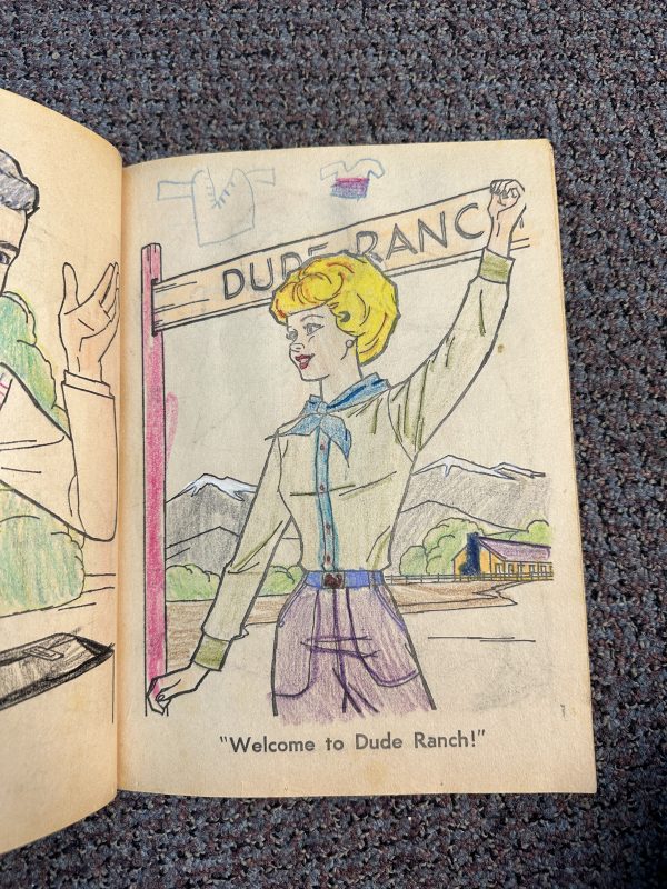RARE 1962 Barbie Introducing Midge Coloring Book - Image 2
