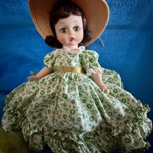 Vintage Gone with the Wind Scarlett O’Hara 8″ Picnic – RARE White with green flowers only