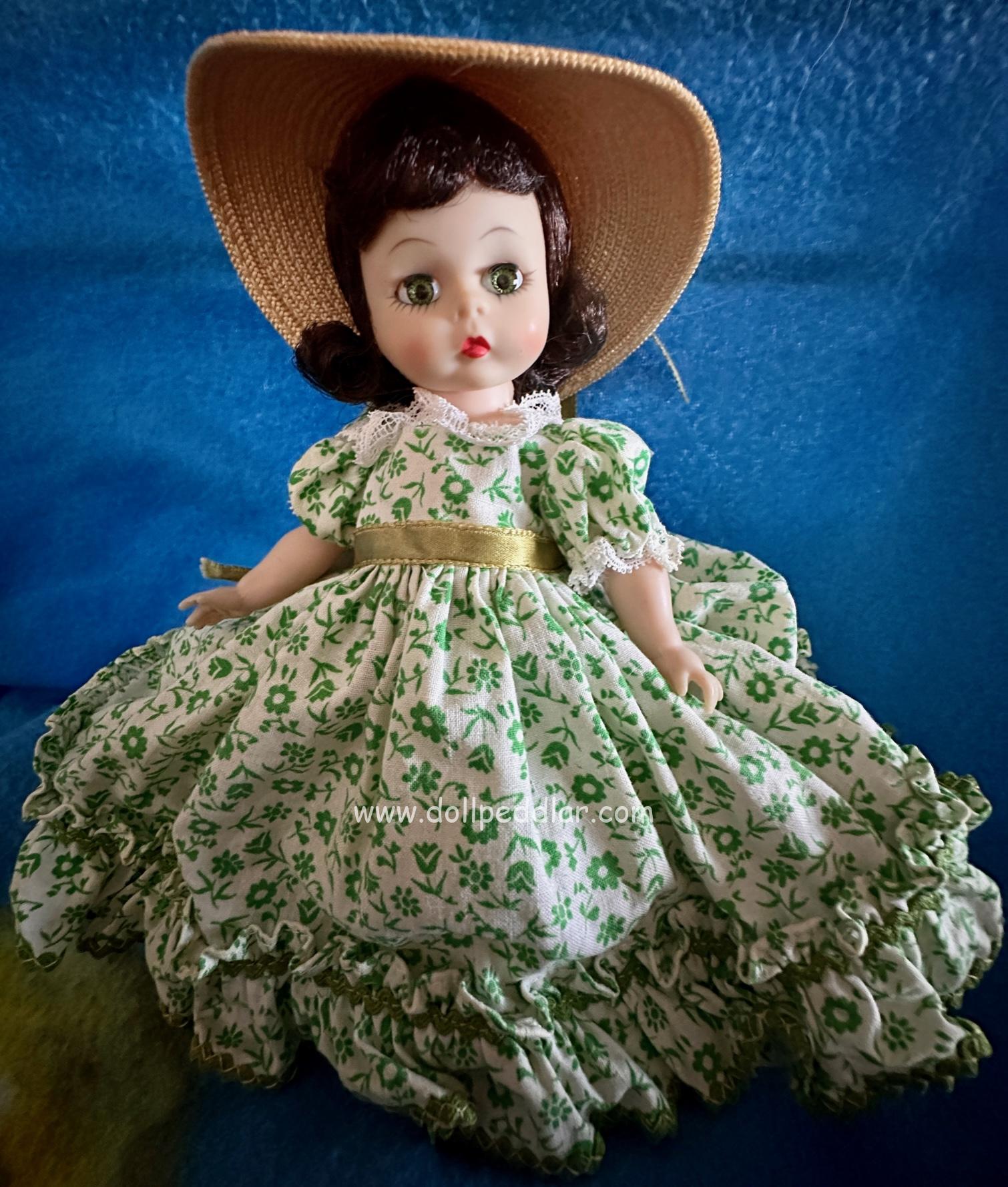 scarlett o'hara white and green dress Scarlett O'Hara Barbecue Prom Dress Gone With The Wind Remake Dress Customize Size / Suspender Dress I Retro Fairy