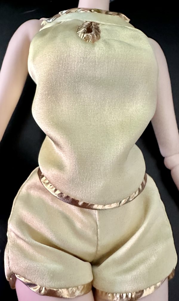 JHD FashionDoll 5th Anniversary KatieGirl Gold Qipao 12" PALE GOLD TAP PANT & TOP ONLY - Image 5