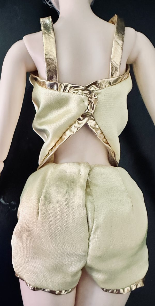 JHD FashionDoll 5th Anniversary KatieGirl Gold Qipao 12" PALE GOLD TAP PANT & TOP ONLY - Image 6