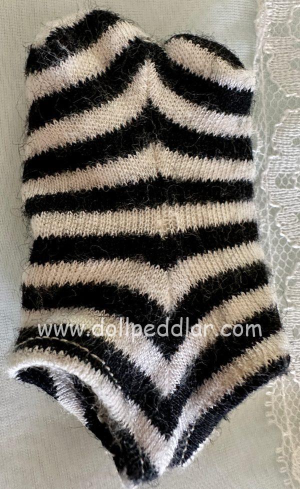 Vintage 1960's Barbie Black & White Striped Swimsuit