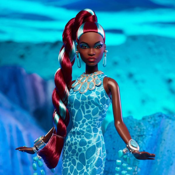 HJX21 Barbie Fantasy Collection Turquoise Doll  Mint NRFB in Shipper - Image 3