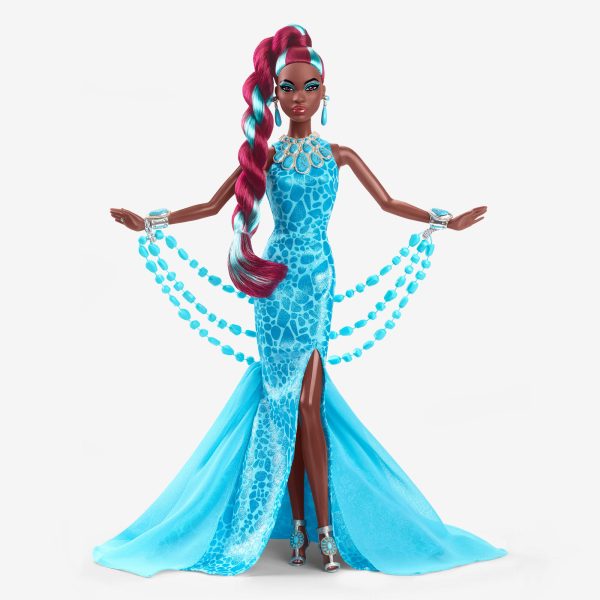 HJX21 Barbie Fantasy Collection Turquoise Doll  Mint NRFB in Shipper - Image 2