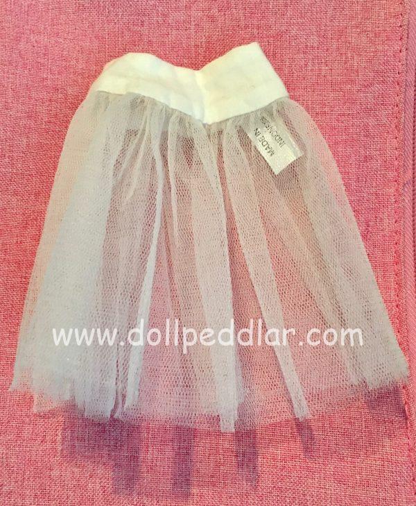 Boneka White Cotton and Crinoline slip. 10" - 14" dolls
