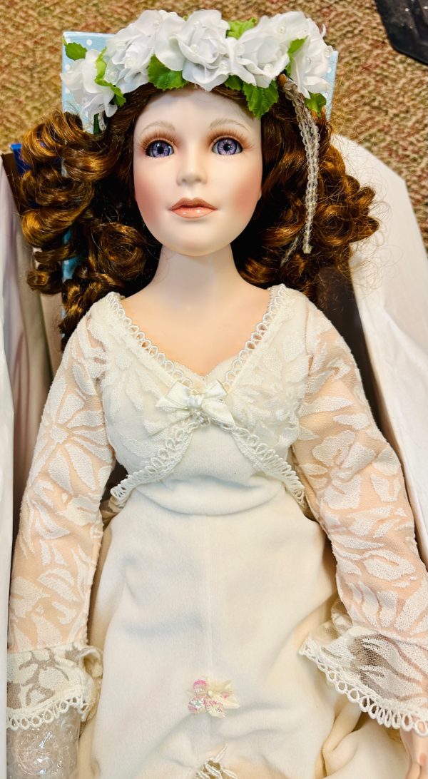 Angel's Touch Winter Angel w/ Wings Porcelain Doll NRFB