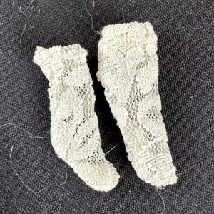 White Lack Socks 1.5″ (35mm)