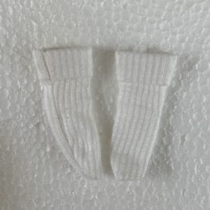 White Fold-Over Socks 2.25″ (60mm)