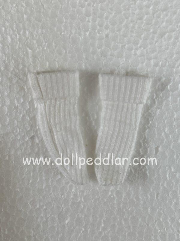 White Fold-Over Socks 2.25" (60mm) - Image 2