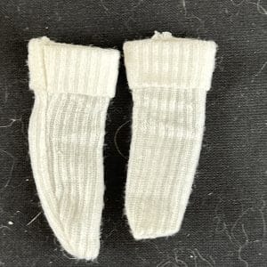 White Fold-Over Socks 2.25″ (60mm)