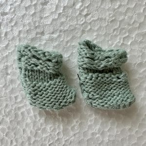 Crochet Seafoam Green Booties 1″ (fits 20mm foot)