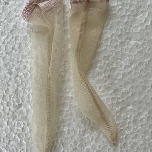 Sheer Stockings w/ Pink Elastic 4.5″ (105mm)