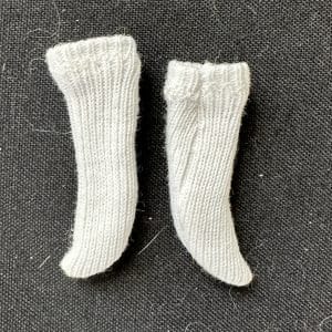White Ribbed Socks 1.5″ (fits 5mm foot)