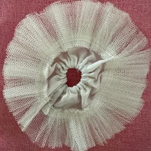 Flower Doll White Cotton and Crinoline slip. 30mm x 60mm