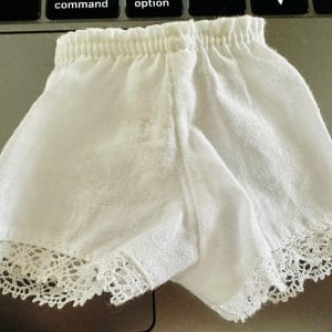 Boneka White Bloomer-Panty w/Lace  10″ yosd  24-25-29cm