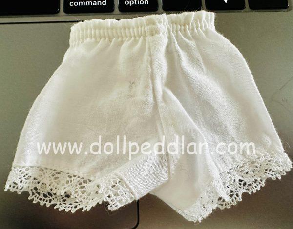 Boneka White Bloomer-Panty w/Lace  10" yosd  24-25-29cm