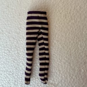 Purple and White Stripped Tights 4″ (100mm) length