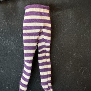 Purple and White Stripped Tights 4″ (100mm) length