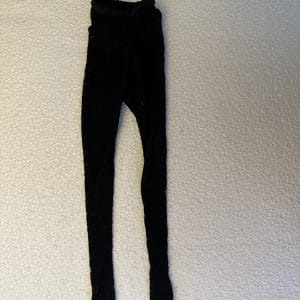 Black Floral Pattern Stretch Tights 14″ (355mm) length