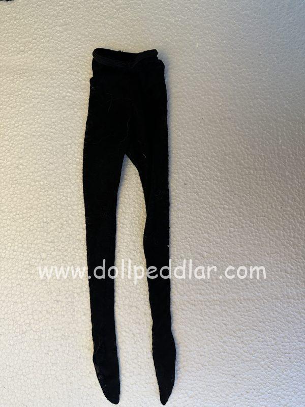 Black Floral Pattern Stretch Tights 14" (355mm) length
