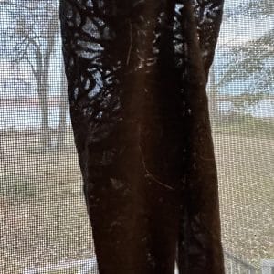 Black Floral Pattern Stretch Tights 14″ (355mm) length