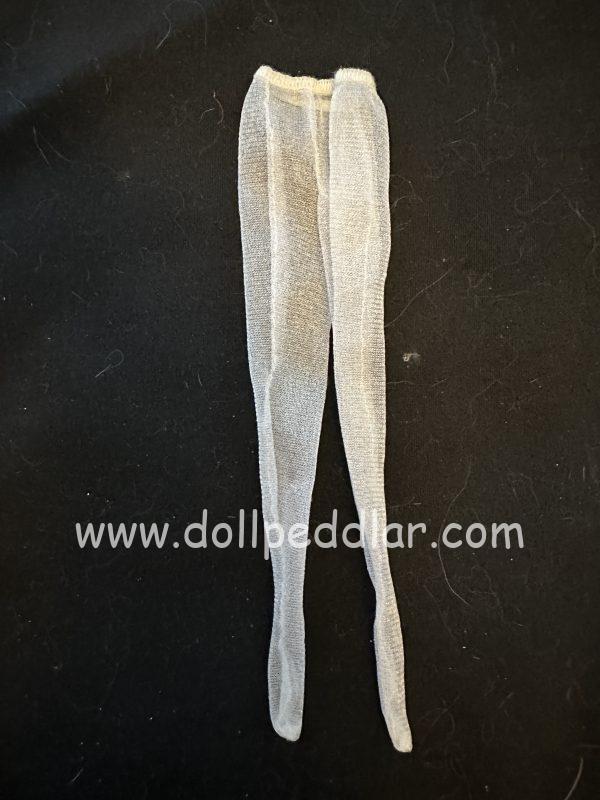 Long White Shimmer Tights 7.25" (185mm) length
