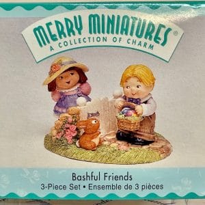 Hallmark Merry Miniatures Bashful Friends Ornament 3 Piece Set