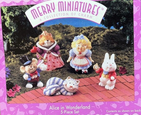 Hallmark Merry Miniatures Alice in Wonderland 5pc