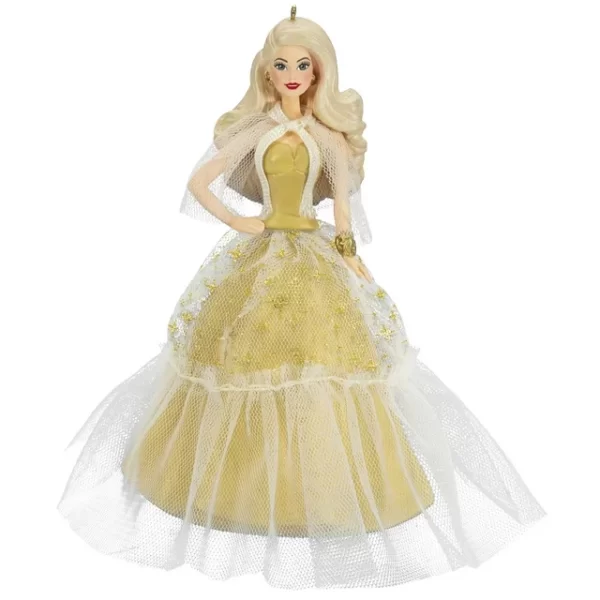 2023 Hallmark Keepsake Holiday Barbie Blonde Ornament Never Removed From Box