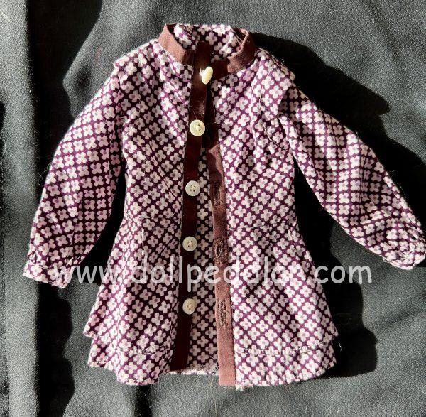 Doll Heart Purple Flower Overcoat 8" Long