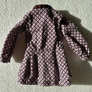 Doll Heart Purple Flower Overcoat 8″ Long