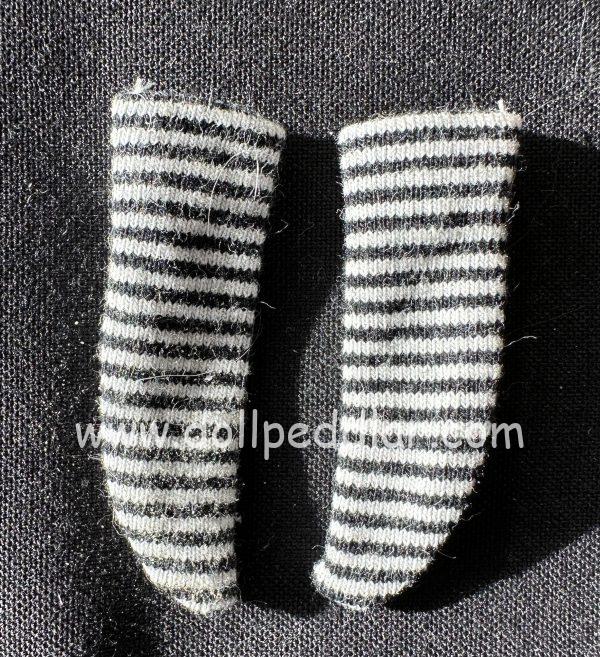 Small Black and White Striped Socks