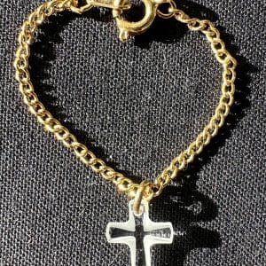 3″ Gold Chain with Cross