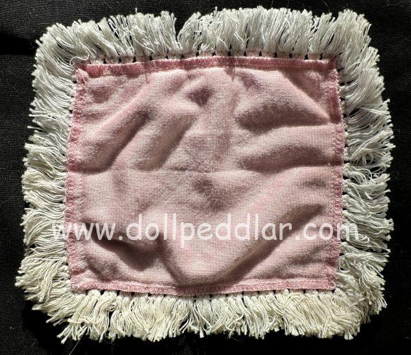 Pink Blanket with White Fringe 6" x 6.5" - Image 2
