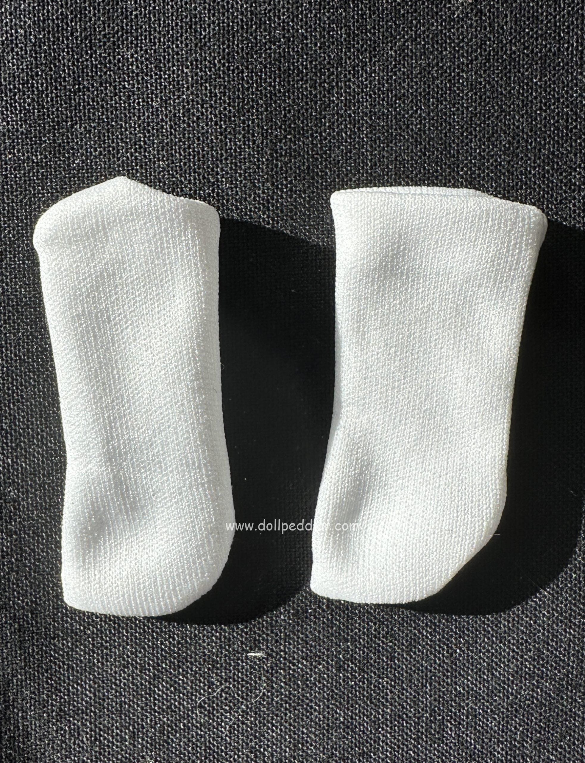 White Socks fits 20mm foot (45mm long total)