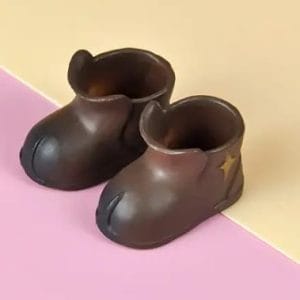 Brown Ankle Rubber Rain Shoes 23mm