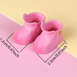 Yellow Ankle Rubber Rain Shoes 23mm