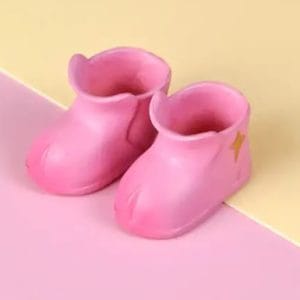 Cute Pink Ankle Rubber Rain Shoes 23mm