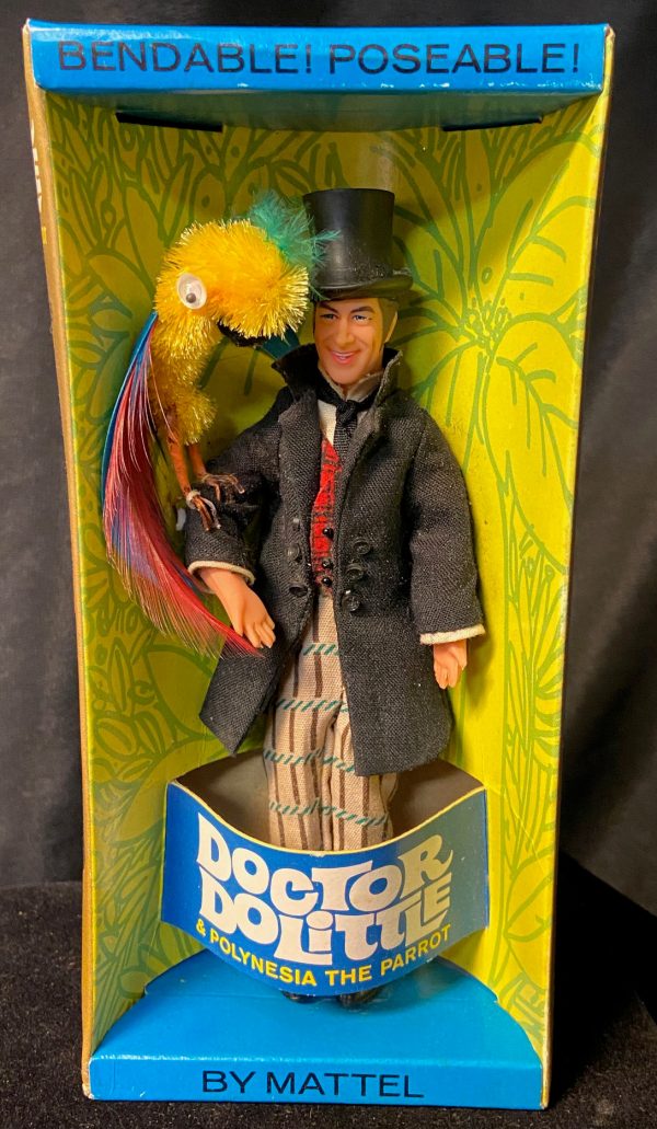 Mattel Vintage Doctor Dolittle & Polynesia The Parrot Figure NRFB