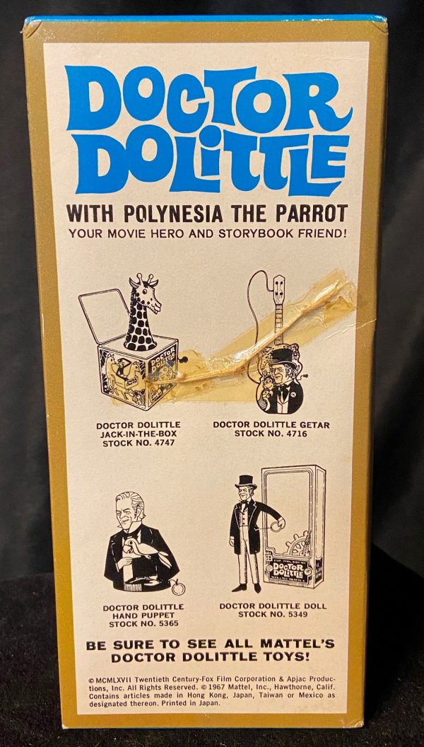 Mattel Vintage Doctor Dolittle & Polynesia The Parrot Figure NRFB - Image 3