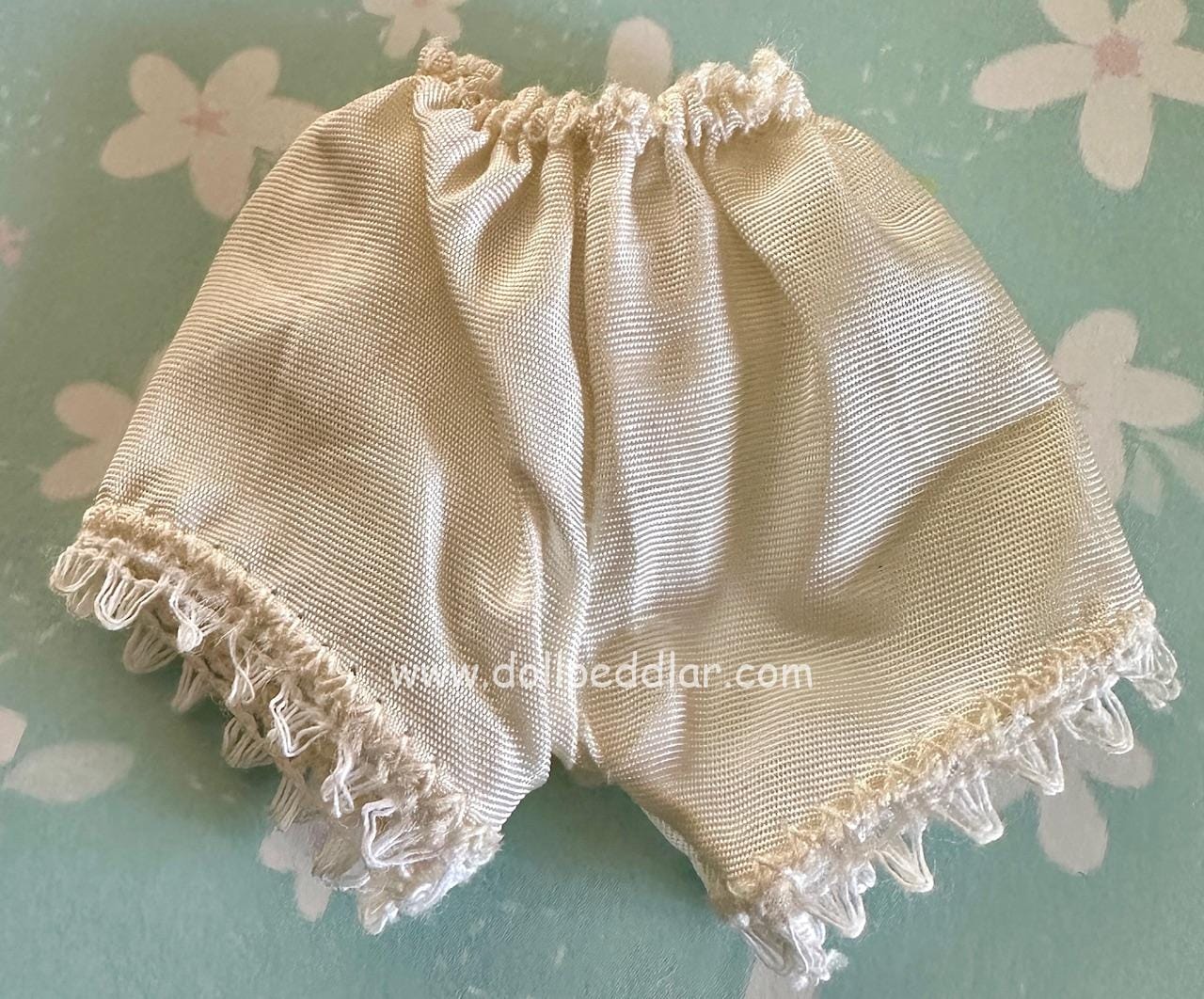 Vintage rayon ivory panty with w/Lace 3" waist band