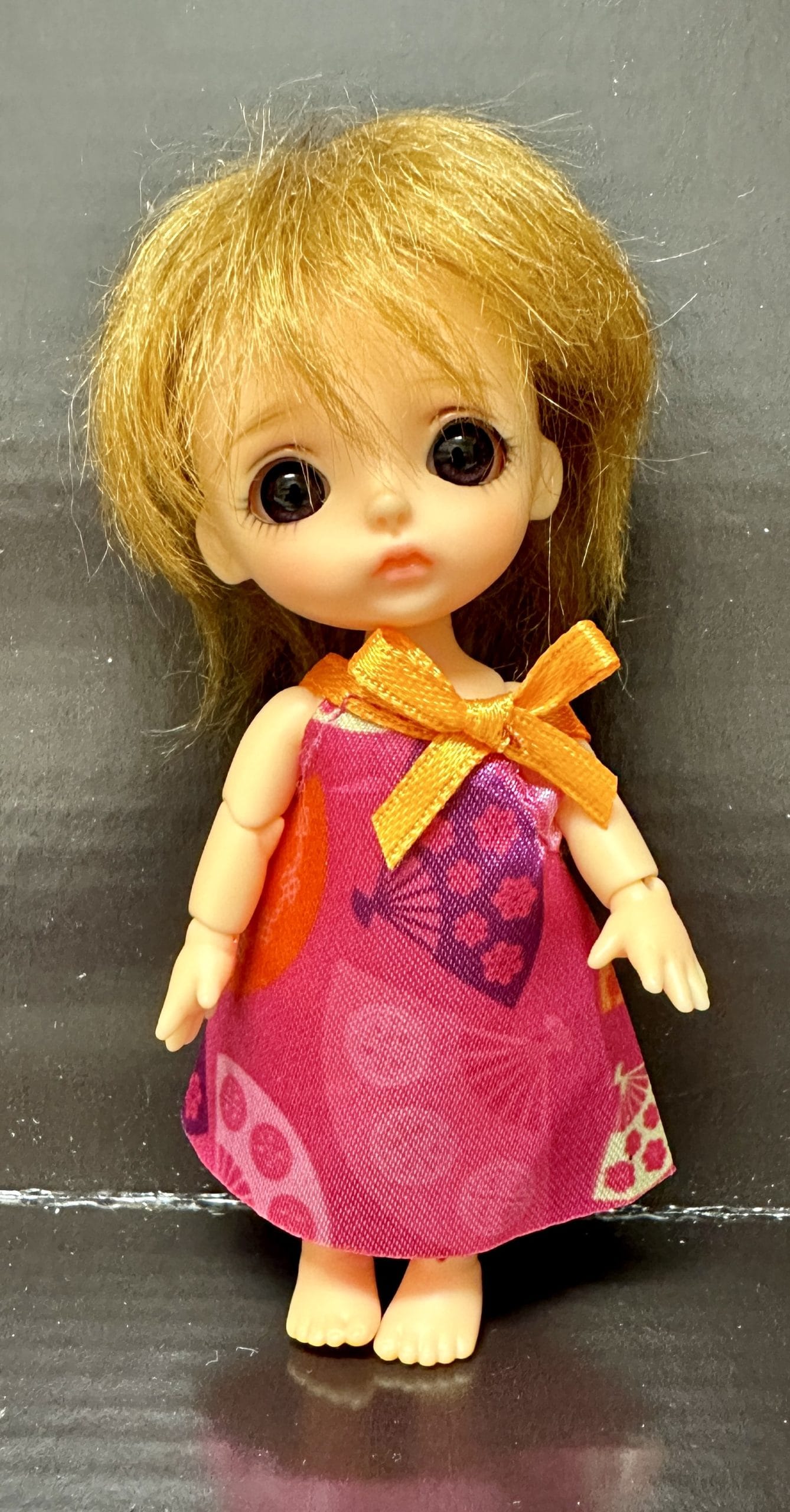 Pink Fan Sleeveless Dress for 4" Dolls - Image 4