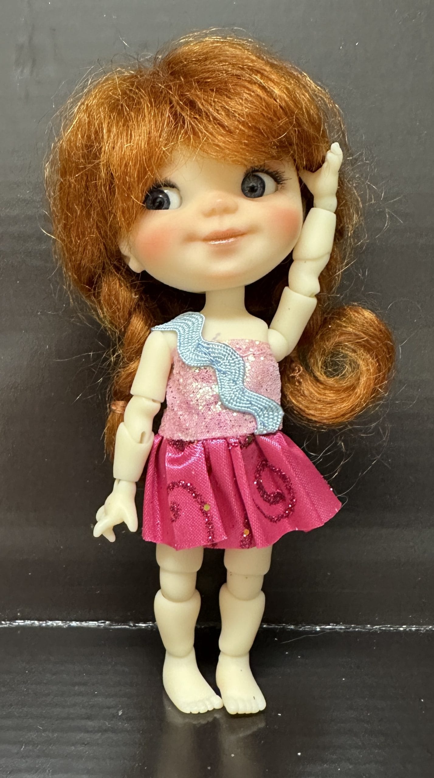 Pink Ice Skating Dress for 4 Dolls Doll Peddlar Pink Ice Skating Dress for 4 Dolls Doll Peddlar