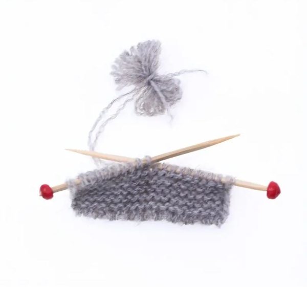 Mini Gray Knitting Needles for Posing 2.25" Long