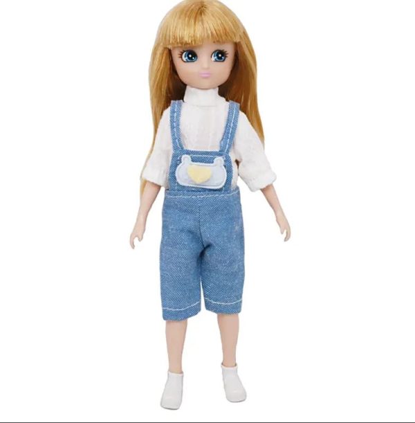 Bear Overall Outfit for 7" Dolls (5" Long)