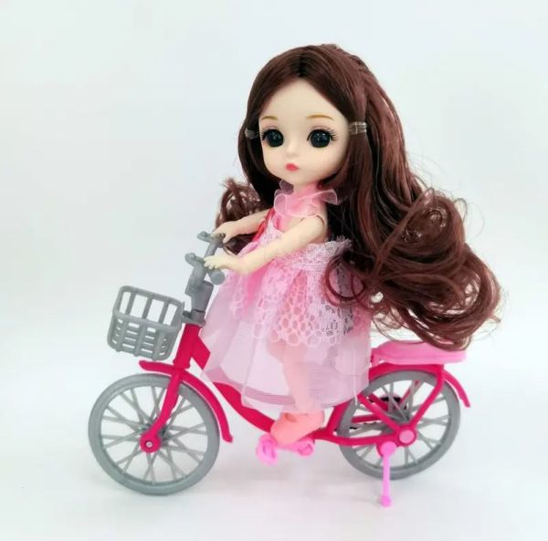 Pink Cruiser Bike with Basket 7" Long - Image 3